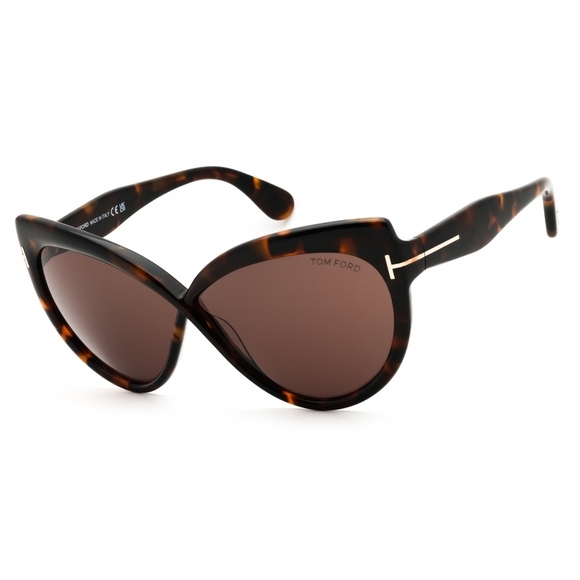 Tom Ford Accessories - NWT Tom Ford FT1196 Dark Havana Cat Eye 65mm Sunglasses